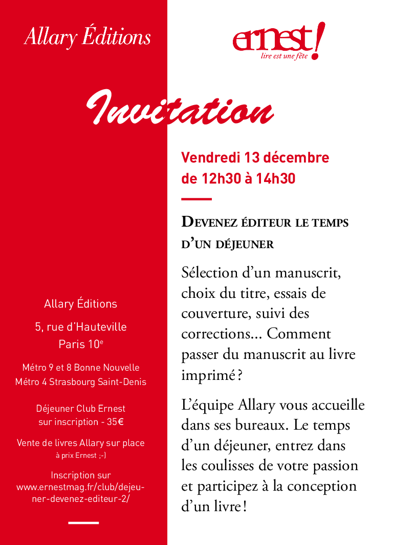 Invitation Déjeuner Ernest 2019
