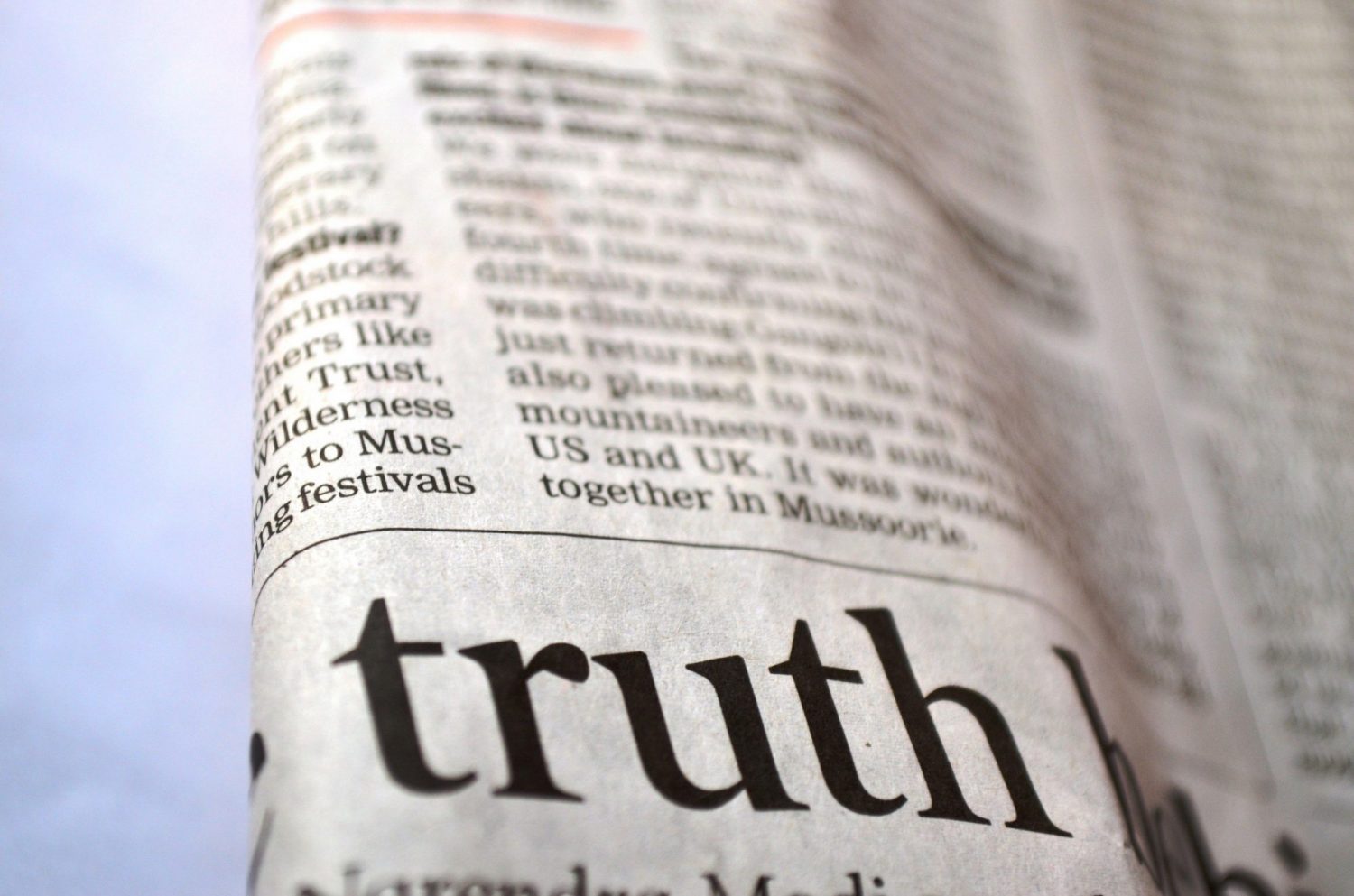 Truth Newspaper News Printed Text Message Page