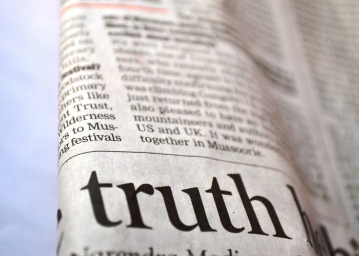 Truth Newspaper News Printed Text Message Page