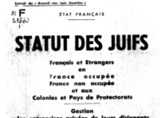 Statut Des Juifs