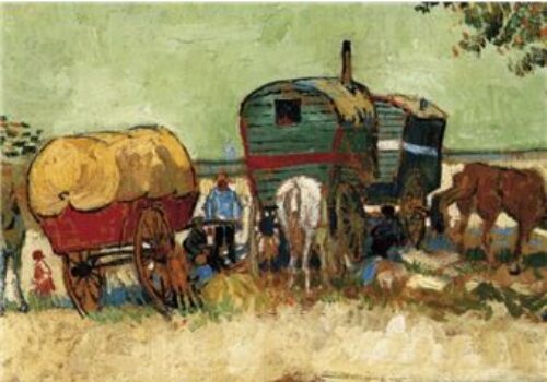Vincent Van Gogh Poster Reproduction Les Roulottes Ou Campement De Bohemiens 1888 40x50 Cm