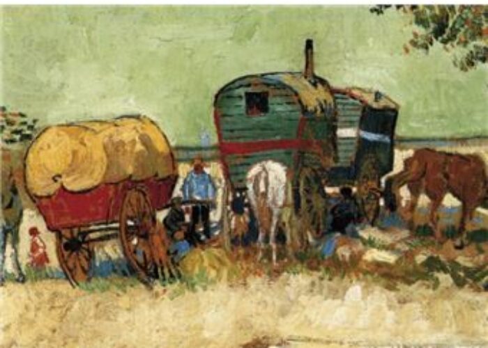 Vincent Van Gogh Poster Reproduction Les Roulottes Ou Campement De Bohemiens 1888 40x50 Cm